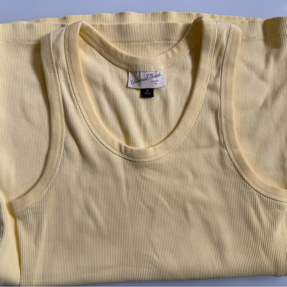 Universal Thread Soft Yellow Ribbed Tank - Picture 7 of 7
